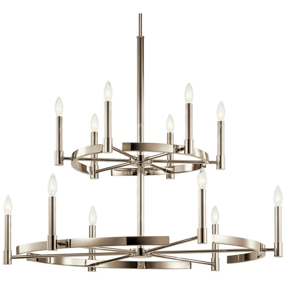 Kichler Tolani 40" Wide Two-Tier 12-Light Modern Candelabra Chandelier