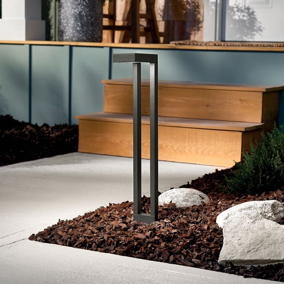 Kichler Two Arm 22" High Textured Architectural Bronze Path Light