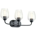 thumbnail image 1 of Kichler Valserrano 24" Wide 3-Light Black Metal Bath Light, 1 of 10