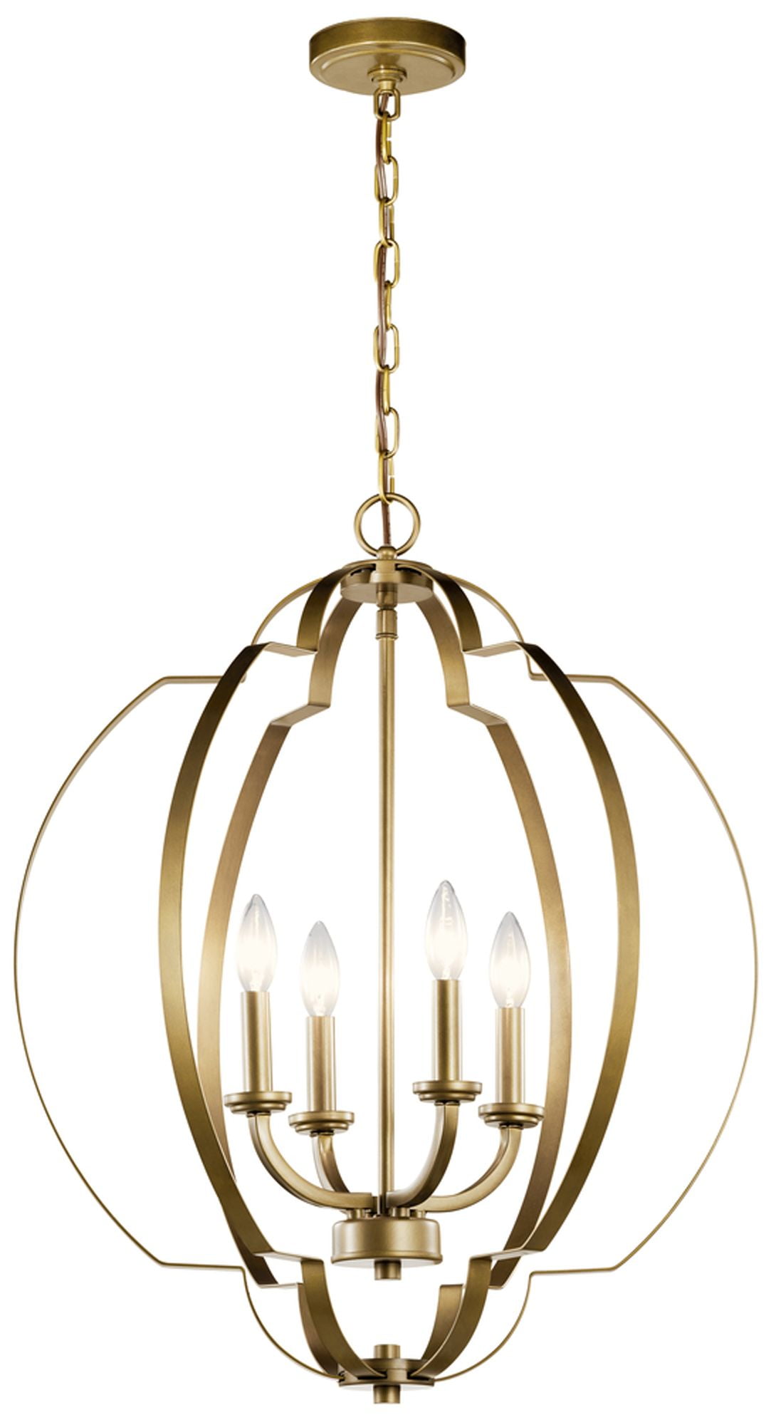 Voleta 26.25" Brass 4-Light Foyer Pendant