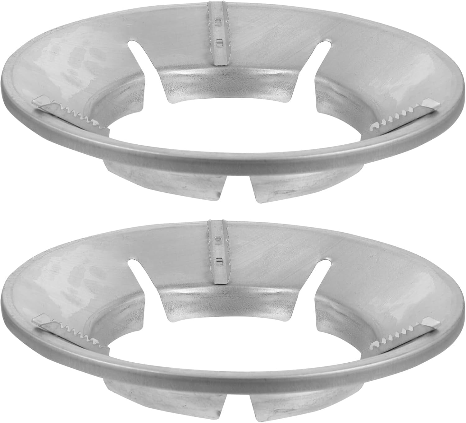 ABCISI Windproof Wok Ring Gas Stove Holder, Cast Iron 5-Opening Nonslip Wok Support for Most Gas Burners, Heat Resistant Wok Stand Flame Stabilizer Splash Guard for Kitchen Cooking,2-Pack,10X2.7 Inch