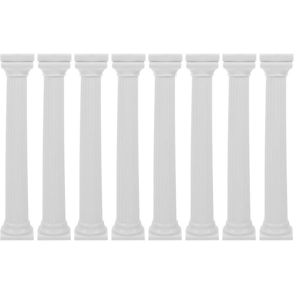 Kichvoe Roman Column Tiered Stand, Plastic 8pcs 17cm Cake Tier Separator for Wedding, Birthday, Decoration Support Tool
