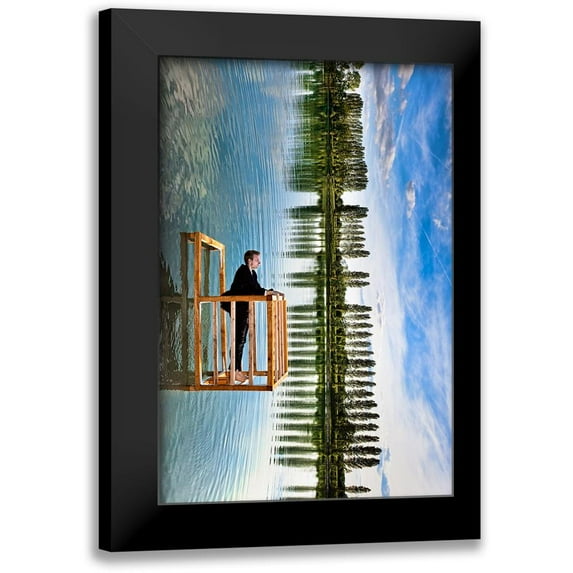 Kiciak, Christophe 11x14 Black Modern Framed Museum Art Print Titled - The Balcony (Tribute To P. Ramette)