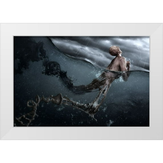 Kiciak, Christophe 14x11 White Modern Wood Framed Museum Art Print Titled - Primordial Soup