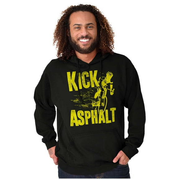 Kick Asphalt Racing Tour Cyclist Unisex Plus Fleece Graphic Hoodie Brisco Brands 2X