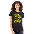 thumbnail image 1 of Kick Asphalt Racing Tour Cyclist Womens Fitted Plus Size Graphic Tee Brisco Brands 2X, 1 of 5