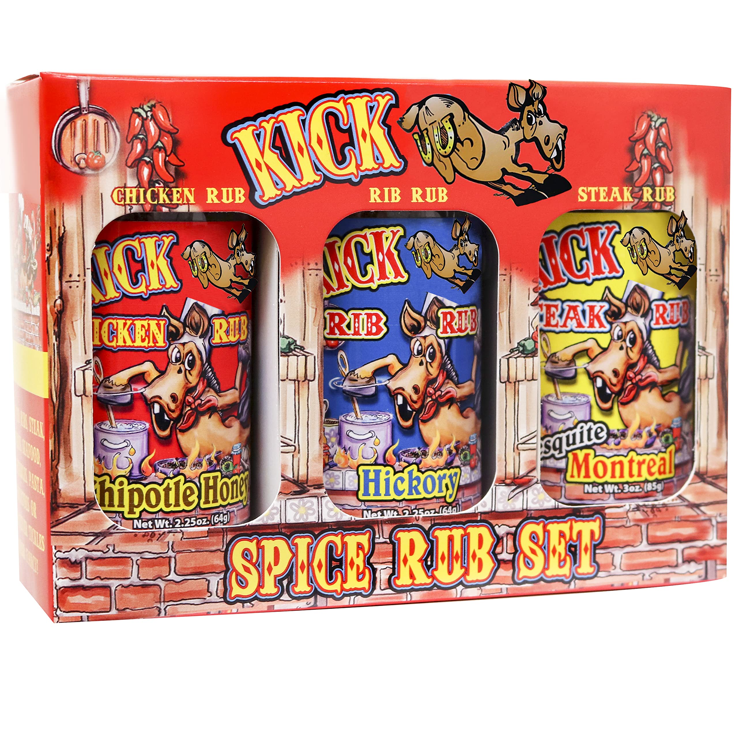 Spice Rub Set Kick Butt Spice Rub JMS2 Gift Set Seasoning Spice Salt Set - Gourmet ...