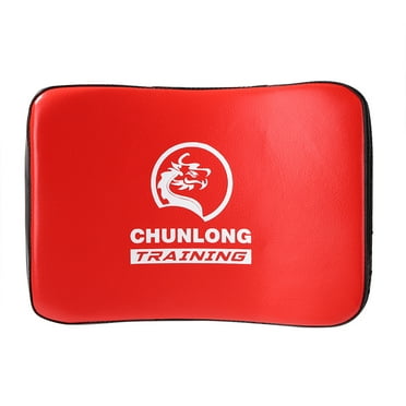 Kick Pads Boxing Karate Pad PU Leather Muay Thai MMA Martial Art Kickboxing Pad, Taekwondo, Punching, Foot, Knee and Elbow Target Training Pad Sports Shield (Red)