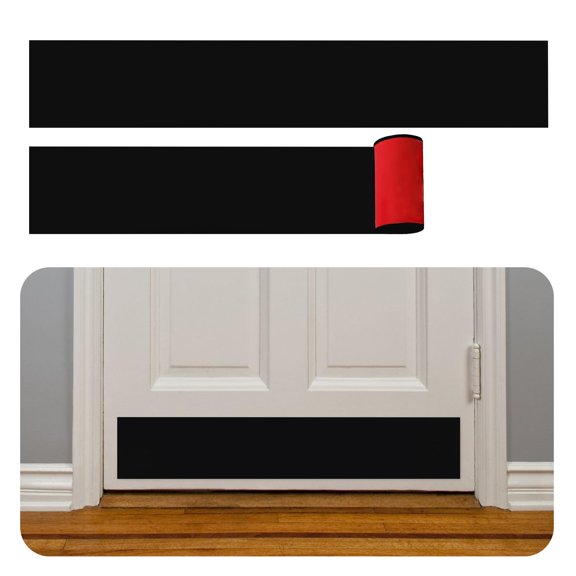 Kick Plate - 2 Pack - 6"x34" Black Door Protection