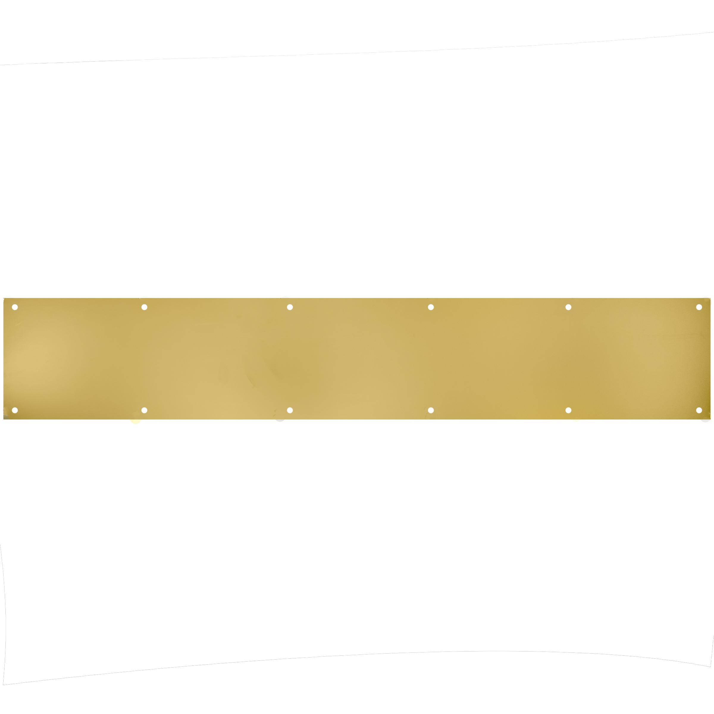 30-inch Polished Brass Door Kick Plate with Mounting Hardware