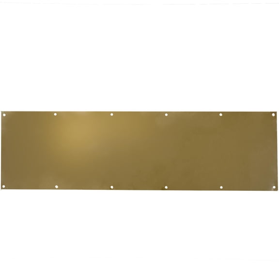 Stone Harbor Hardware Kick Plates with Screws, 10" x 34", Polished Brass