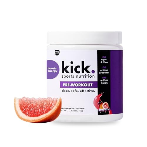 Kick Pre Workout Powder, Grapefruit Flavor
