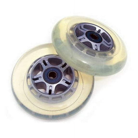 Kick Push Clear Replacement Wheels, 100mm, with ABEC 7 Bearings for Scooters