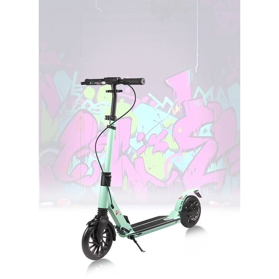 Kick Scooter for Ages 6+,Kid, Teens & Adults. Max Load 220 LBS. Foldable, Lightweight, 8Inch Big Wheels, 4 Adjustable Levels, Disc Brake