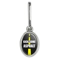 thumbnail image 1 of Kick Some Asphalt Running Runners Antiqued Oval Charm Clothes Purse Suitcase Backpack Zipper Pull Aid, 1 of 3