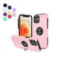 thumbnail image 1 of Kick Stand Case for iPhone 11 Heavy Duty with Magnetic Ring Case {Shock Proof-Built in Kickstand - Dual Layer Rubber- iPhone 11} Color Pink - By Entronix, 1 of 7