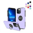 thumbnail image 1 of Kick Stand Case for iPhone 13 Pro Heavy Duty with Magnetic Ring Case {Shock Proof-Built in Kickstand - Dual Layer Rubber- iPhone 13 Pro} Color Purple - By Entronix, 1 of 6