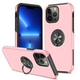 thumbnail image 1 of Kick Stand Case for iPhone 13 Pro Max Heavy Duty with Magnetic Ring Case {Shock Proof-Built in Kickstand - Dual Layer Rubber- iPhone 13 Pro Max} Color Pink - By Entronix, 1 of 7