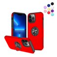 thumbnail image 1 of Kick Stand Case for iPhone 13 Pro Max Heavy Duty with Magnetic Ring Case {Shock Proof-Built in Kickstand - Dual Layer Rubber- iPhone 13 Pro Max} Color Red - By Entronix, 1 of 7