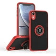 thumbnail image 1 of Kick Stand Case for iPhone Xr Heavy Duty with Magnetic Ring Case {Shock Proof-Built in Kickstand - Dual Layer Rubber- iPhone Xr} Color Red - By Entronix, 1 of 5