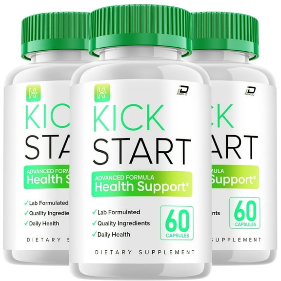 Kick Start Capsules  KickStart All Natural Glycogen Support, 3 Pack, 180 Capsules