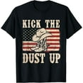 thumbnail image 1 of Kick The Dust Up Cowboy Boots Hat Western USA Flag T-Shirt, 1 of 4