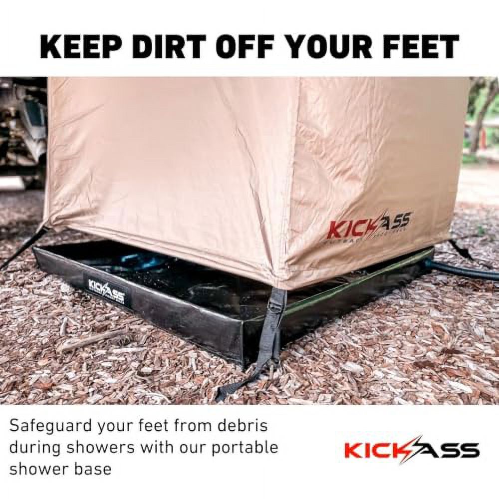 KickAss Shower Tent Awning Base Works with Portable Showers to Keep