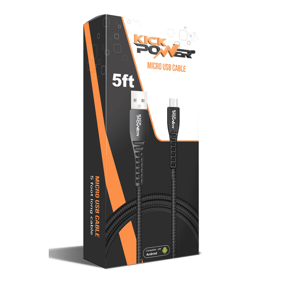 KickPower Premium USB to Micro USB Cable (5ft length)