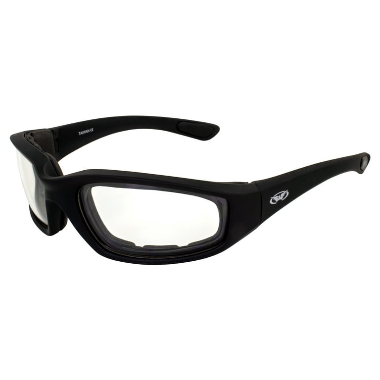 Kickback PHOTOCHROMIC - Light Adjusting Lenses - EVA Foam Padded Motorcycle  Sunglasses 
