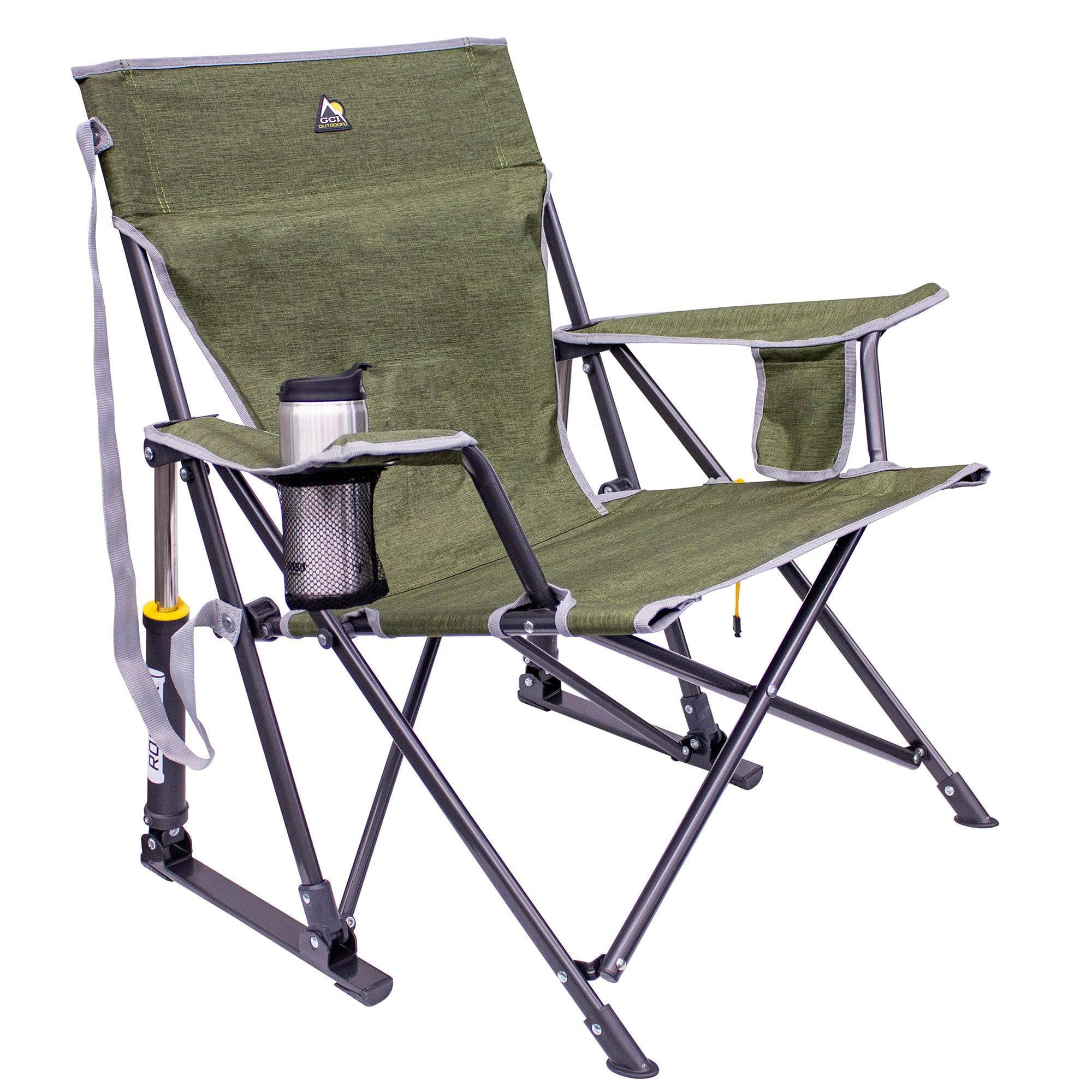 Heathered Loden Steel Frame Outdoor Rocking Chair