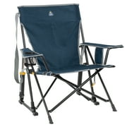 GCI Outdoor Kickback Rocker Low Profile Rocking Camp Chair, Heathered Indigo