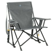 GCI Outdoor Kickback Rocker Low Profile Rocking Camp Chair, Heathered Pewter