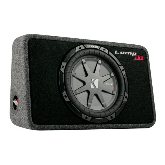 Kicker 10 Inch 800 Watt Subwoofer Slim Shallow Loaded Sub Enclosure | 40TCWRT104