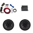 thumbnail image 1 of Kicker 10 Inch CVR Woofer Includes Two 52CVR102 Package with 46CXA8001 Amplifier and wire kit, 1 of 9