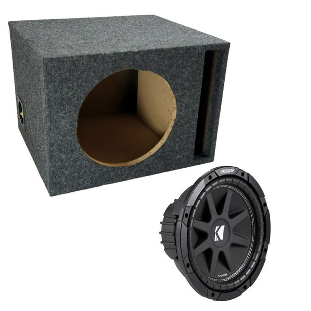 Kicker 10" Loaded 2010 C10 150 Watts Single 4 Ohm Sub Vented Subwoofer Box New