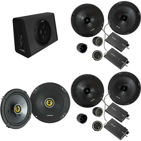 Kicker 11PT250 Powered Sub Enclosure & 46CSS674 6.75" Component, 46CSC654 6.5" Bundle