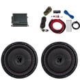 thumbnail image 1 of Kicker 12 Inch CVT Thin Woofer Includes Two 52CVT122 Package with 46CXA8001 Amplifier and wire kit, 1 of 9