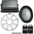 thumbnail image 1 of Kicker 12 Inch LED Marine Subwoofer in White with 600 Watt Amplifier Bundle, 1 of 9