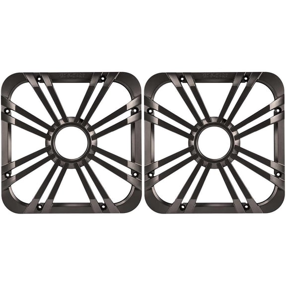 Kicker L7 12" Marine LED Grilles (Pair)  Charcoal 11L712GLC for Solo-Baric 11S12L7  Boat Subwoofer Upgrade