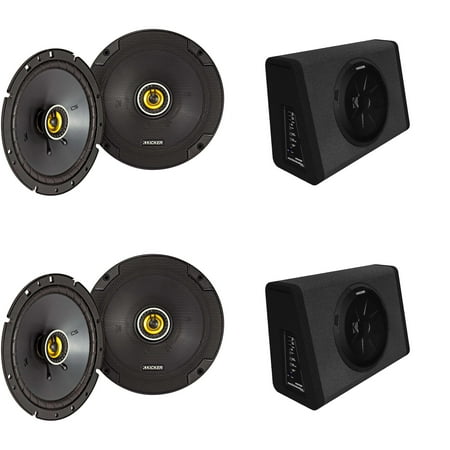 Kicker (2) 11PT250 Powered Sub Enclosure & (2) 46CSC674 6.75" Bundle