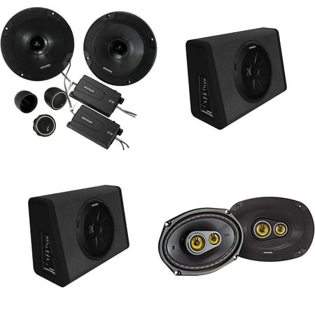 Kicker (2) 11PT250 Powered Sub Enclosure & 46CSS654 6.5" Component, 46CSC6934 6x9" Bundle
