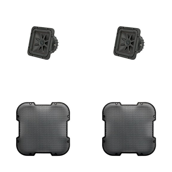 Kicker (2) 45L7R102 L7R 10" Subwoofer, Dual Voice Coil, 2-Ohm & 52GL710 Grill Bundle