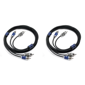 Kicker (2) 46QI21 Q-Series 2-Channel RCA Interconnects, 1.0 Meter Bundle