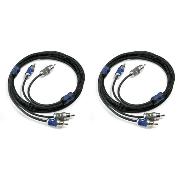 Kicker (2) 46QI23 Q-Series 2-Channel RCA Interconnects, 3.0 Meter Bundle