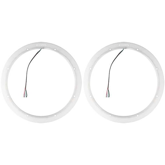 Kicker (2) 47KLSR8 8" Weather Proof Led Lighted Speaker Ring, Only Fits Km8 Coax, Pairs Bundle