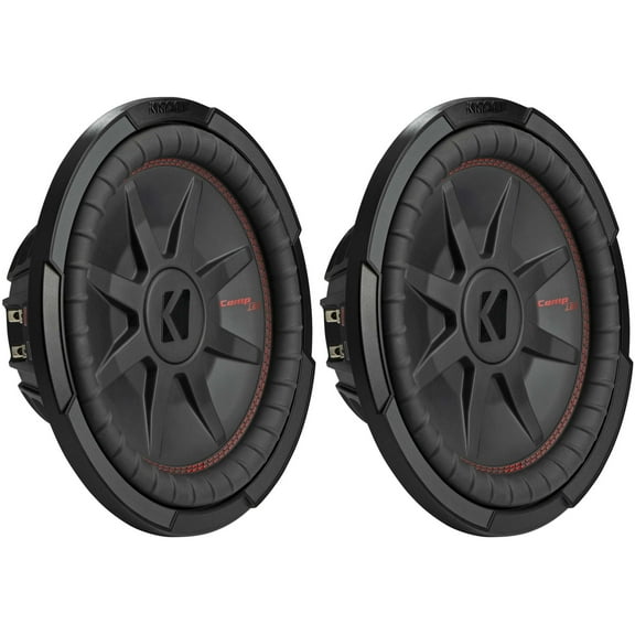 Kicker (2) 48CWRT124 CompRT 12" Subwoofer, DVC, 4-ohm Bundle