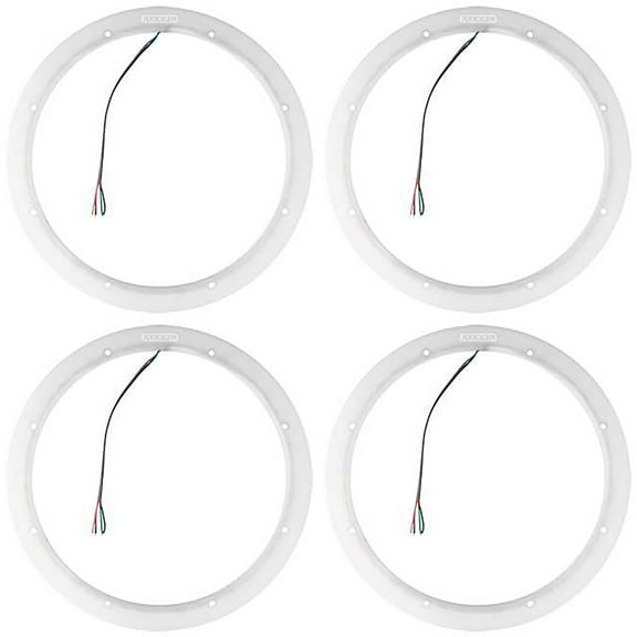 Kicker (2) 50KLSR65 6.5" Weather Proof Led Lighted Speaker Rings, 4 Total Rings