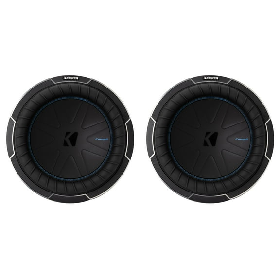 Kicker (2) 51CWQ102 CompQ Q-Class 10" Subwoofer, Dual 2-Ohm