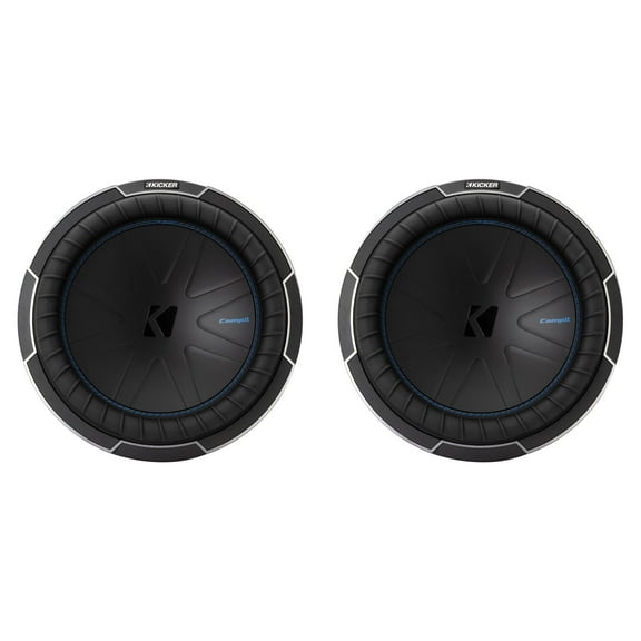 Kicker (2) 51CWQ124 CompQ Q-Class 12" Subwoofer, Dual 4-Ohm