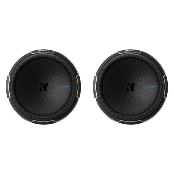 Kicker (2) 51CWQ152 CompQ Q-Class 15" Subwoofer, Dual 2-Ohm